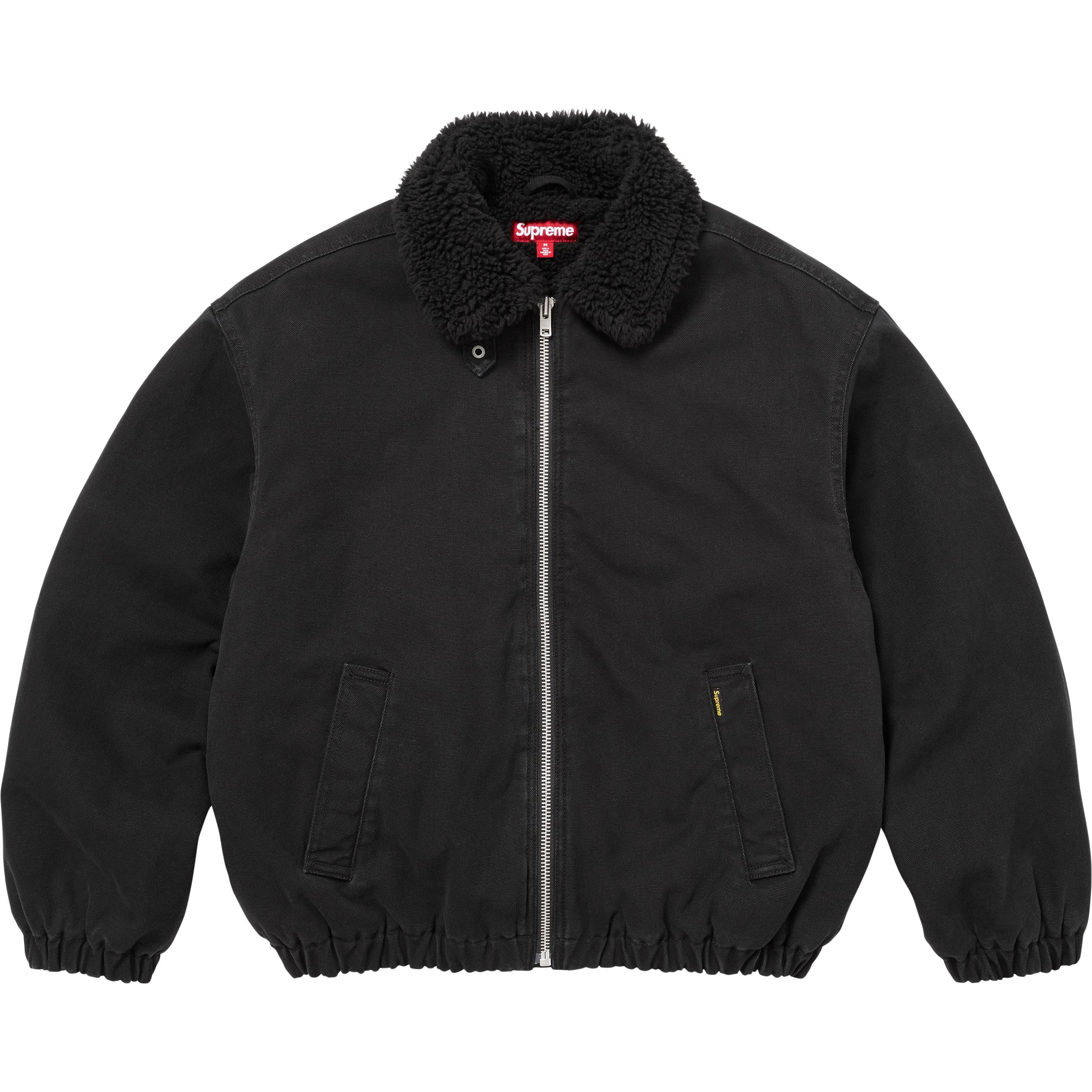 Faux Shearling Lined Bomber Jacket view 16